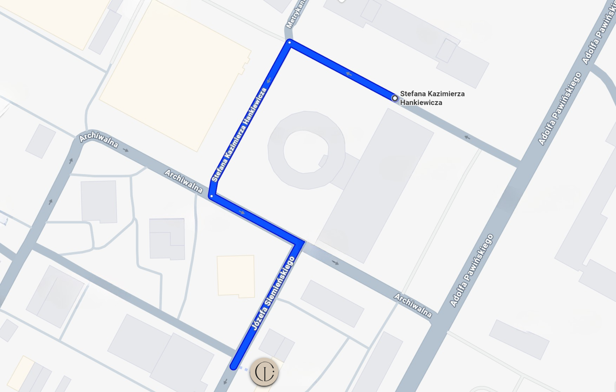 map of access to the clinic